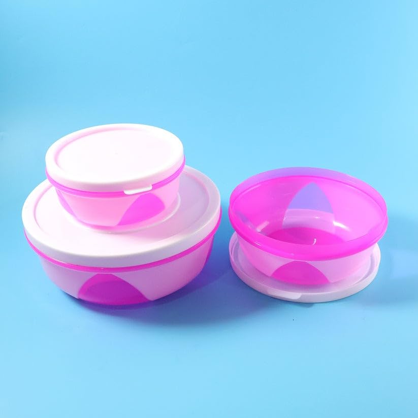 Oblivion Kitchen Storage  Plastic Storage Container Set Of 3 (2000 Cm, 1000 Cm & 500 Cm Capacity) Airtight BpaFree Food Storag