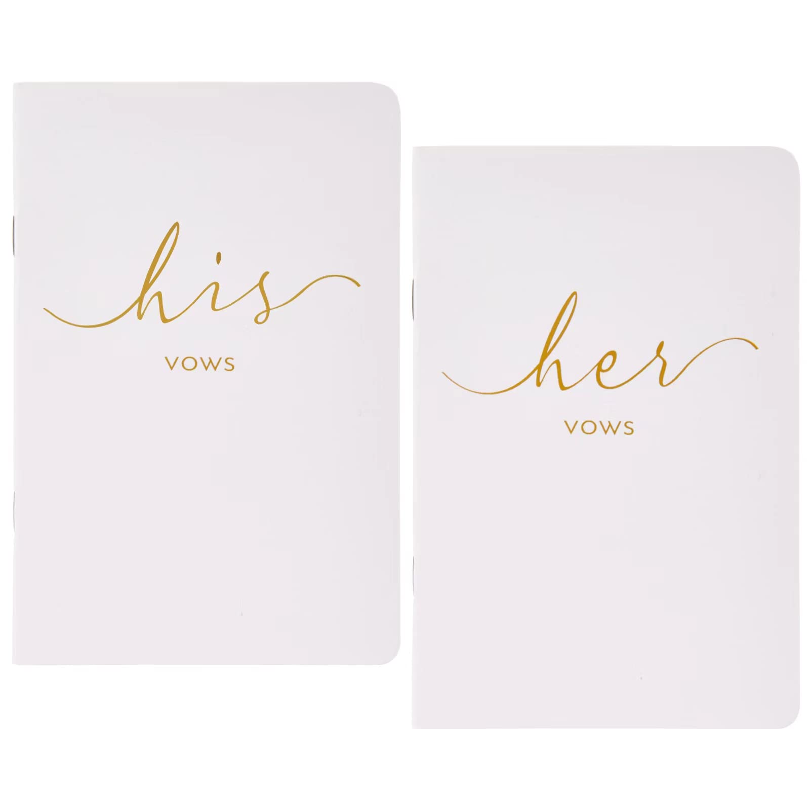 Urnseh Wedding Vow Books His And Hers, Officiant Book For Wedding Ceremony, Gold Foil Wedding Notebook Bride Groom Booklet For W