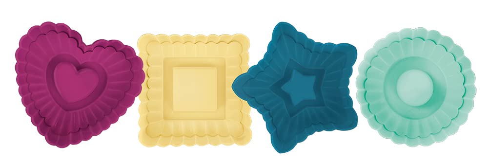 Talisman Designs Plunger Style Thumbprint And Linzer Cookie Cutters, 4 Piece Set