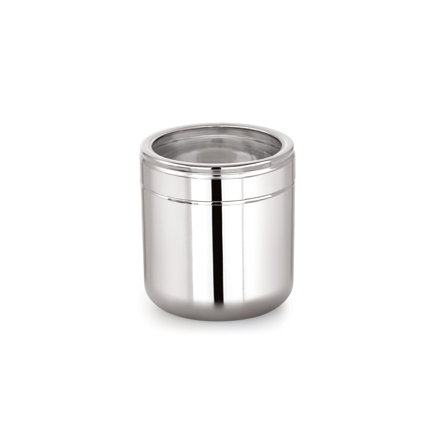 Sizzle Flash Stainless Steel Canisters/Dabba/Storage Containers For Kitchen With See Through Lid 325 Ml  1Pcs