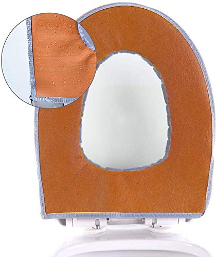 Wdshcr Toilet Seat Cover For Bathroom, Toilet Seat Cushion Covers Soft Thicker Warmer Washable Toilet Seat Cover Pads With Zippe