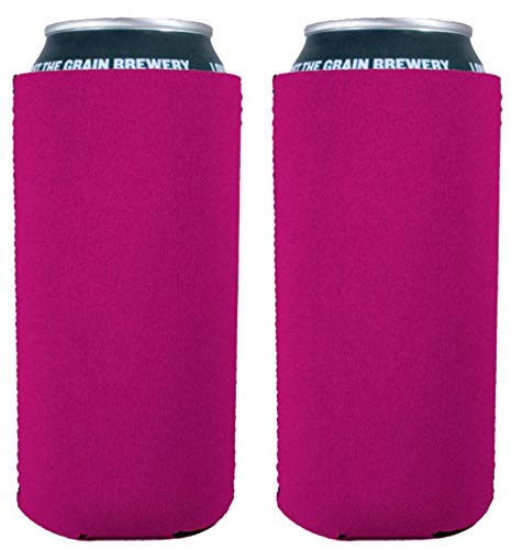 Blank Neoprene 16 Oz. Can Coolie (2 Pack, Magenta)
