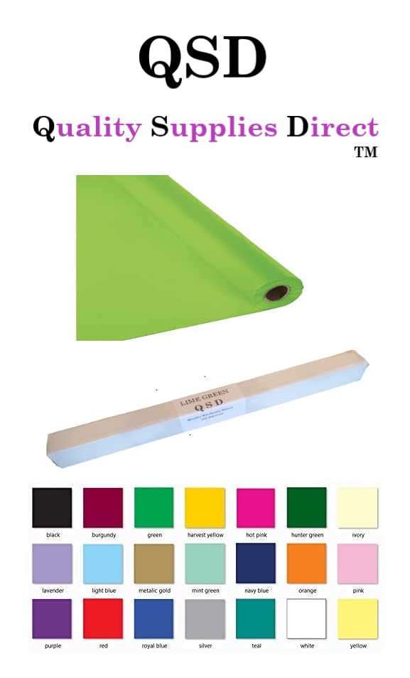 Qsd Lime Green Tablecloth Roll - (26 Colors) - No Folds Or Creases (Super Fast Set Up)