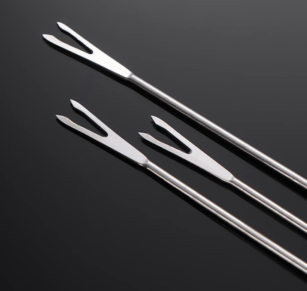 Stainless Steel Fondue Forks,Chocolate Dipping Fork With Heat Resistant Handle,For Chocolate Fountain Cheese Fondue,12 Pcs
