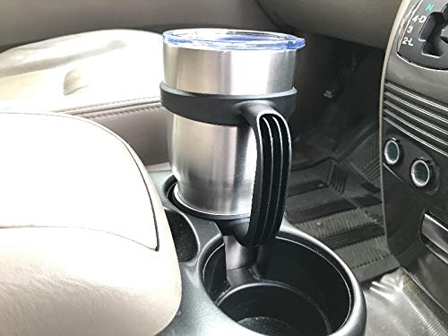 Strata Cups 30 Oz Tumbler Handle - Available For 30 Oz Yeti Tumbler, Ozark Trail Tumbler, Rambler Tumbler- Bpa Free (Black)