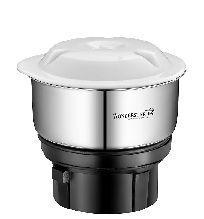 WONDER STAR Preethi Compatible 200ml Small Spice Jar for Mixer Grinder | Mini Masala & Chutney Jar | Fine Grinding | Fits 4 Teet