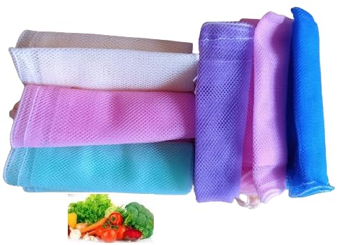 S Cart Big Reusable Produce Fridge Storage Bags For Vegetables And Fruits (Multicolour Set Of 6)