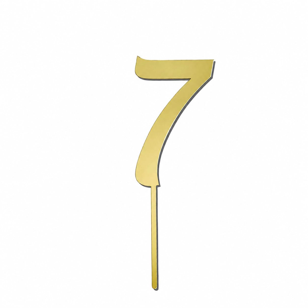 Funcart Acrylic Golden Number 7 Style Cake Topper
