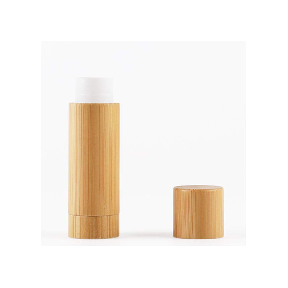 4 Pieces 5.5Ml /5.5G Empty Bamboo Lipstick Tubes Refillable Lip Balm Lip Gloss Tube Holder Containers With Lids For Diy Make Up