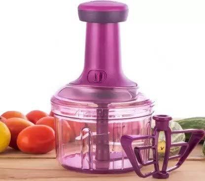 Happitol Manual Vegetable Chopper Push Chopper  Onion Chopper Garlic Ginger Cutter, Food Chopper Hand Press, Multipurpose Veget