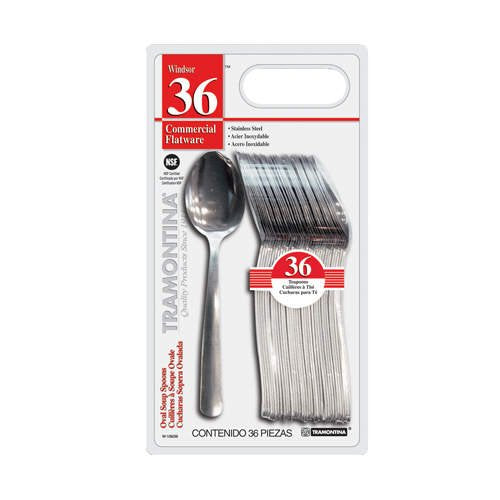 Set Of 36 Tramontina W-106/36 Windsor Oval Soup Spoons New In Box