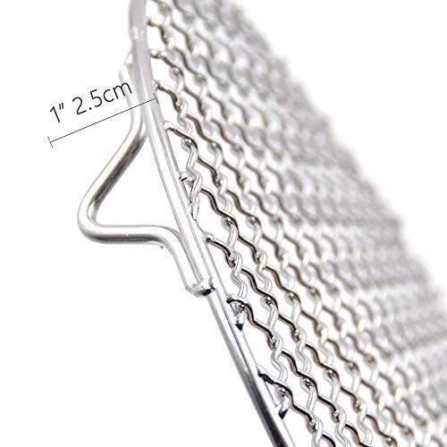 Turbokey Wire Steaming Cooling Rack And Baking Barbecue Rack With Legs Dia 8.9'' Stainless Steel Cross Wire For Air Fryer Instan