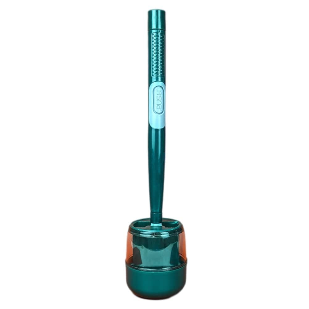 Kanakadhara Silicone Push Toilet Brush With Holder Wall Hanging Long Handle With Liquid Tongue Type Hydraulic No Dead Angle Clea