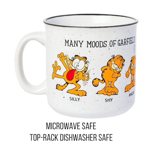 Silver Buffalo Garfield Many Moods    Ceramic Camper Mug, 20 Ounces