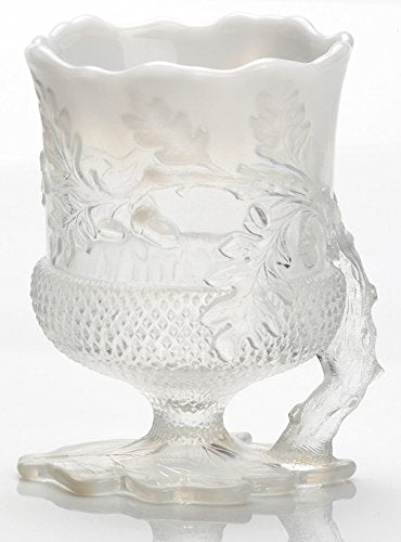 Spoon Holder/Spooner - Acorn Pattern - Mosser Glass - Usa (French Opalescent)