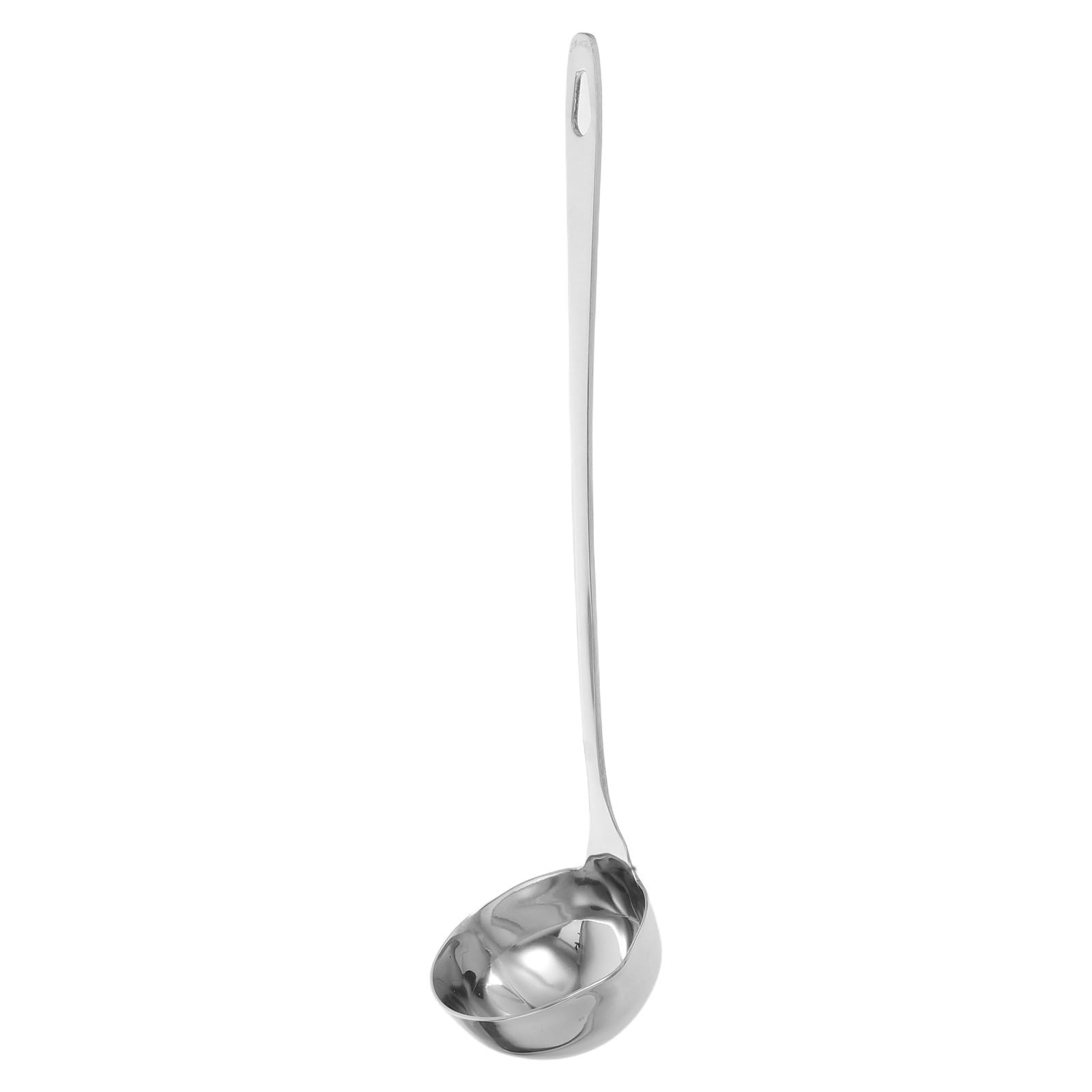 ABOOFAN Stainless Steel Soup Ladle with Pouring Spout Double Mouth Serving Spoon with Long Handle for Soup Gravy Sauces Canning 