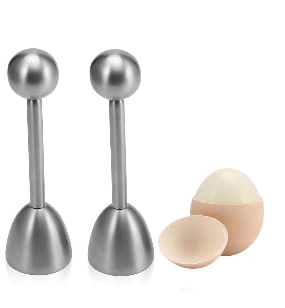 Mayata 2Pcs Metal Stainless Steel Egg Scissors Egg Topper Cutter Straight Shell Opener Boiled Raw Egg Open Creative Kitchen Acce