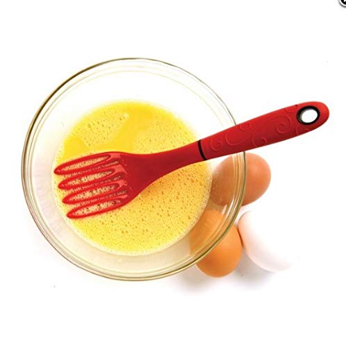 Norpro Grip Ez Fiskie Red Santoprene Combination Fork And Whisk (2 Pack)
