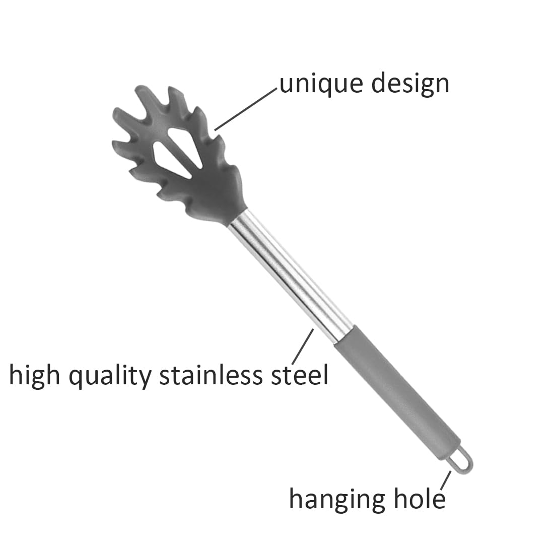 Silicone Pasta Fork, Spaghetti Server, Professional Pasta Server Spoon Heat Resistant Noodle Spoon, Spaghetti Strainer Best Cook