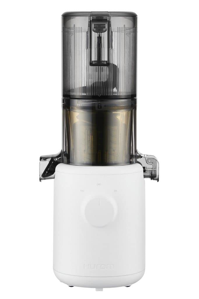 Hurom H310 Easy Clean Slow Juicer, White | Compact | Quiet Motor | Hopper Fits Whole Produce | Scrub Free | Easy Assembly | Cold