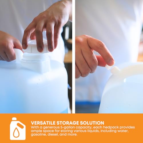 Hedpak Hedpak-5-Gal 5 Gallon Plastic Carboy With Handle-Bpa Free & Food Grade, White
