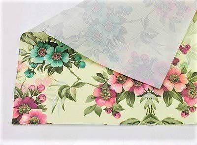 Wallye Shabby Chic Floral Paper Napkins,Mint Floral Printed Country Garden Inspired For Thanksgiving Garden Party Or Wedding,100
