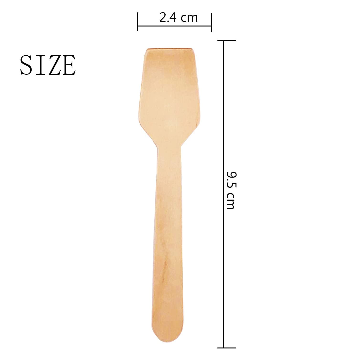 Mini Wooden Spoons,4Inch 200Pcs Disposable Wooden Ice Cream Dessert Spoons,Biodegradable Compostable Birchwood