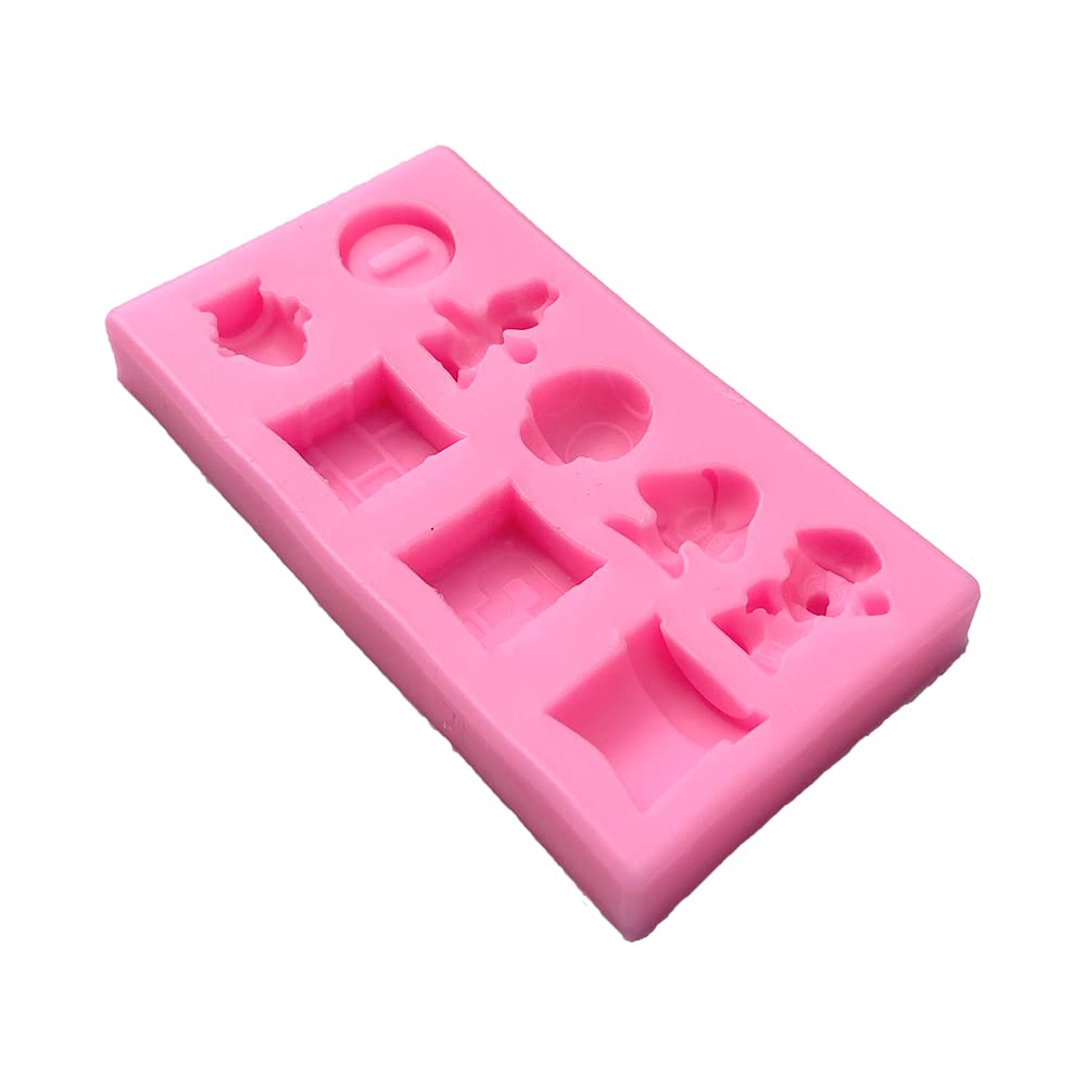 Guratapa 9 Hole Gold Coin Super Yoshi Dragon Mushroom Gold Coins Silicone Molds For Diy Fondant Candy Making Chocolate Mold Dess