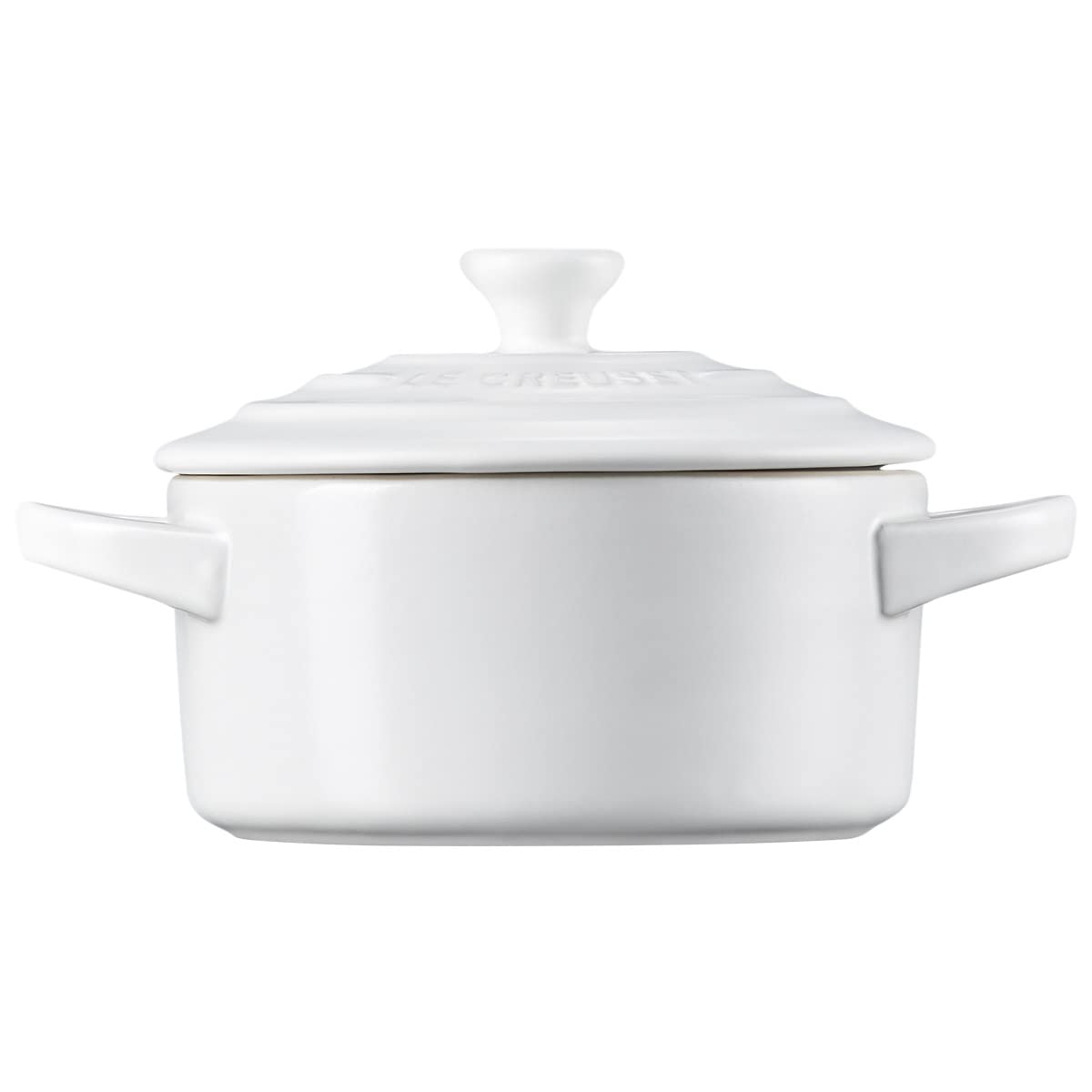 Le Creuset Stoneware Mini Round Cocotte, 8 Oz., White