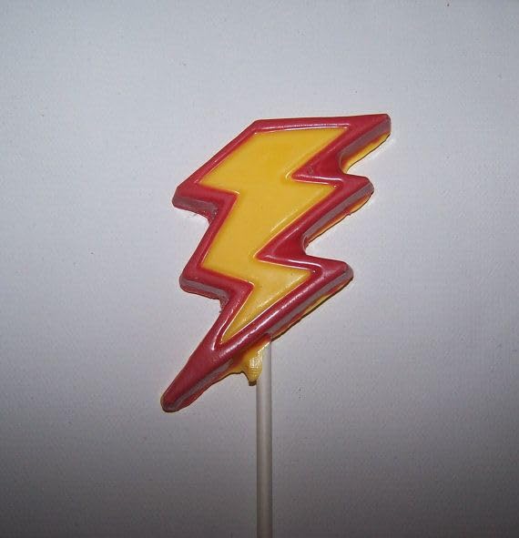 Candy Molds N More Lightning Bolt Lollipop Chocolate Candy Mold 3396