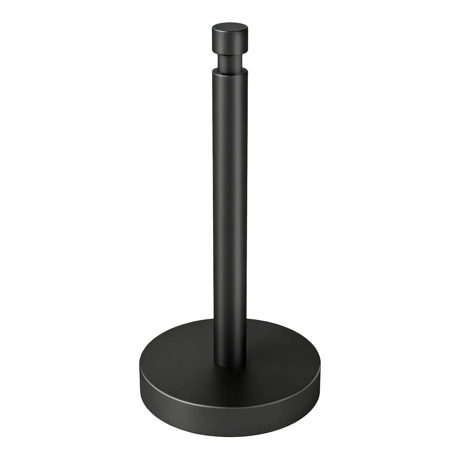 YUMORE Paper Towel Holder Countertop, Black Paper Towel Holder with Weighted Base Non Slip, Standing Paper Towel Roll Holder for