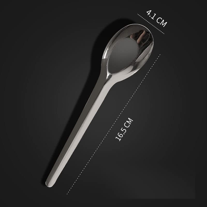 10 Pieces Stainless Steel Soup Spoons Dinner Spoons Soup Spoons Chinese Soup Spoon Asian Soup Spoon Table Spoons Tasting Spoon F