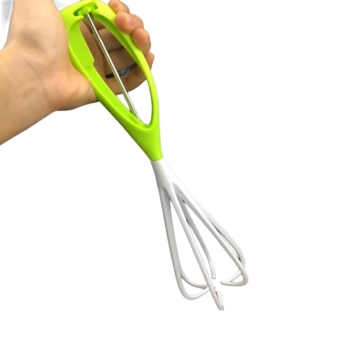 Manual Hand Push Whisk, Stainless Steel Egg Beater For Mixing, Baking, Coffee And Cream