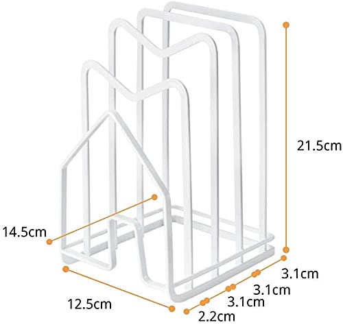 Linfidite Cutting Board Rack Chopping Board Organizer Stand Holder Kitchen Countertop Pots Pan Lids Rack Organizer Flat Steel 4.
