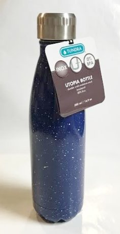Tundra 16.9 Oz. Stainless Steel Utopia Water Bottle  Navy Blue Speckle Ware