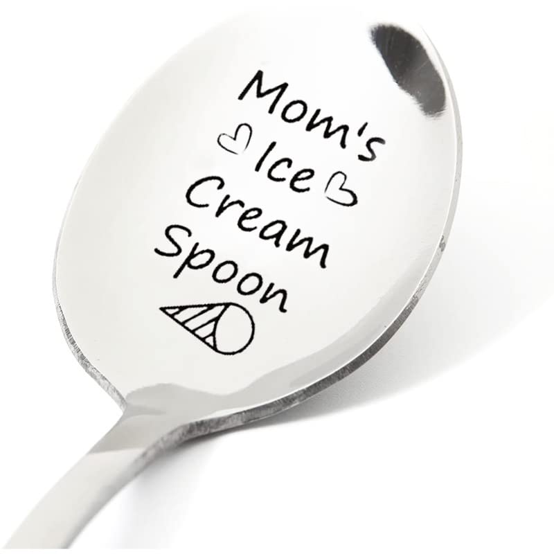 Mother Mom Gifts From Daughter Son Mom Ice Cream Spoon Gifts For Mom Mothers Day Birthday Gifts From Daughters Sons Mom Engraved