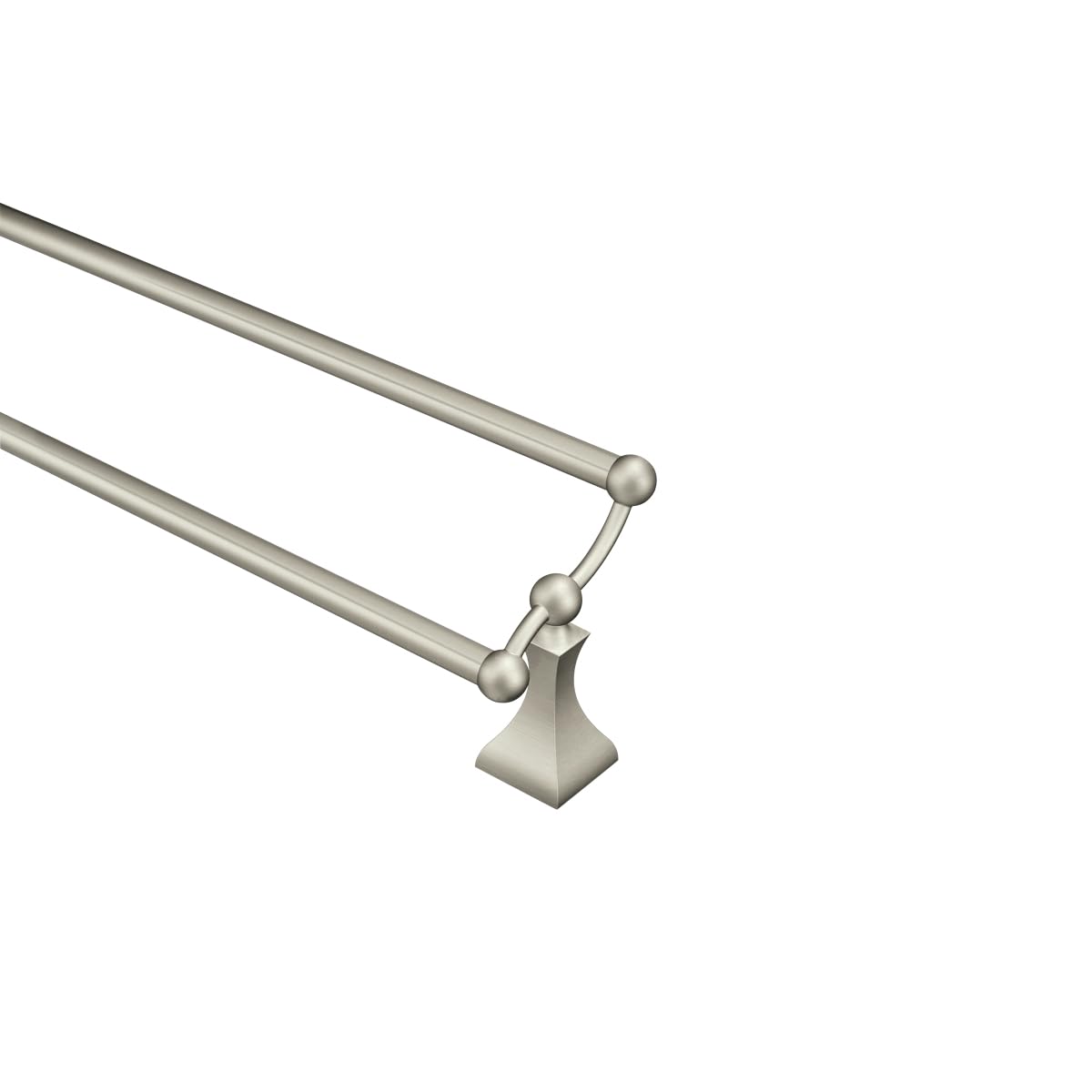 Moen Dn8322Bn Retreat 24-Inch Wall Mount Bathroom Double Towel Bar, Brushed Nickel