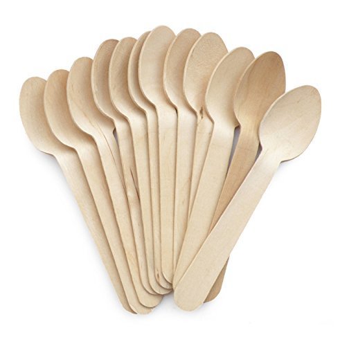 Perfect Stix - Green Spoon 140-1000 Wooden Compostable Cutlery Spoon  5-1/2'' Length   1000 Count (Pack of 1)