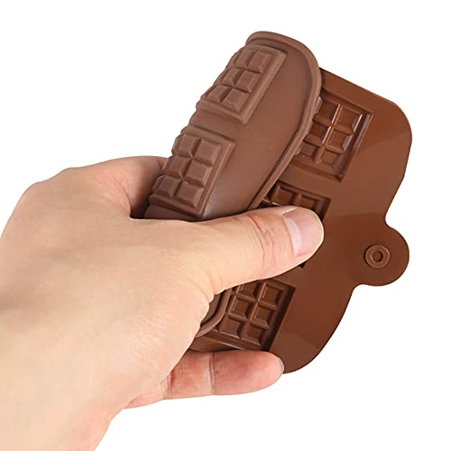 Waffle Chocolate Moulds Silicone Candy Molds, 3Pcs12-Cavity Small Break Apart Chocolate Molds Non-Stick Reusable Diy Baking Mold