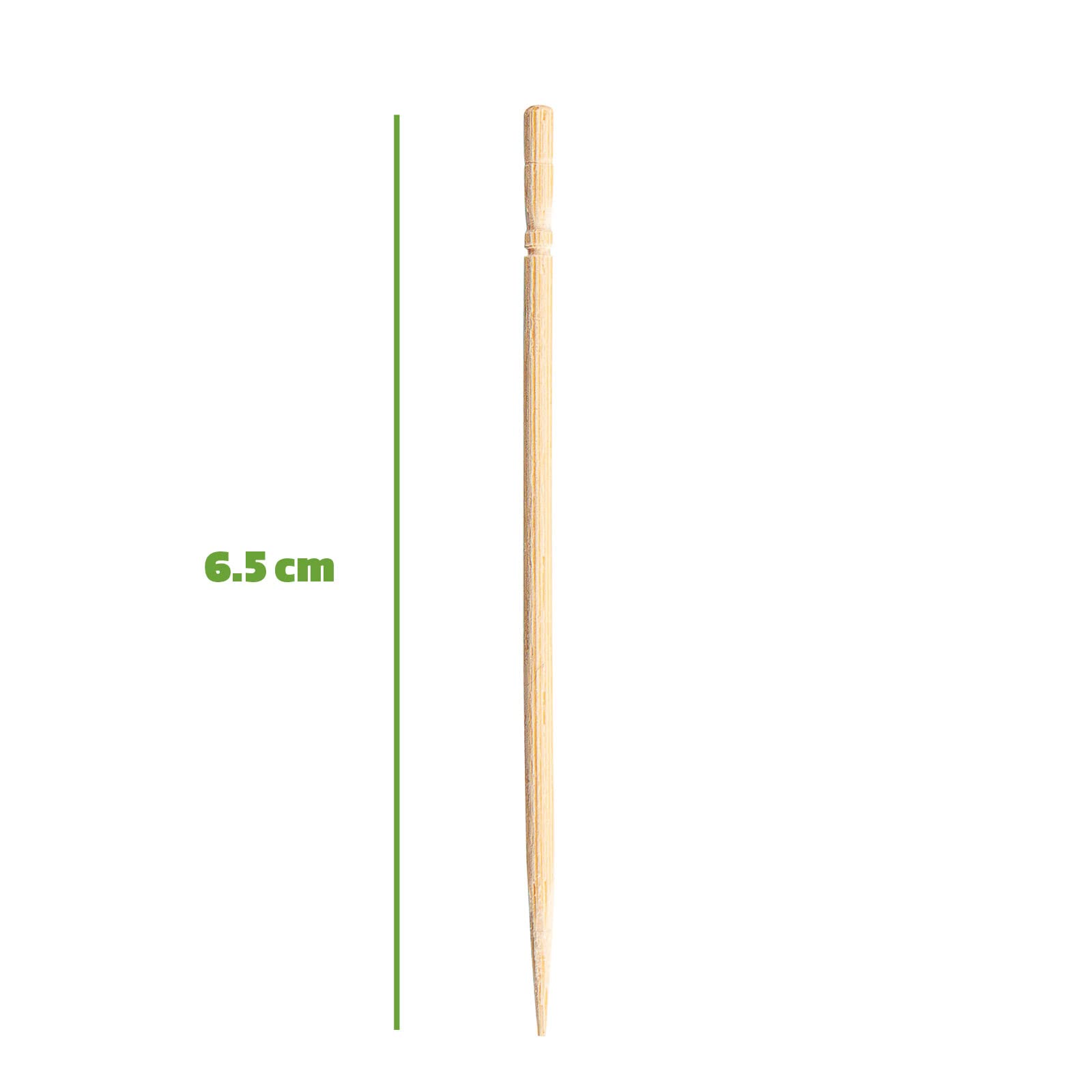 GUSTO Bamboo Wooden Toothpicks - 1500 Count, Round Single-Point, Wood