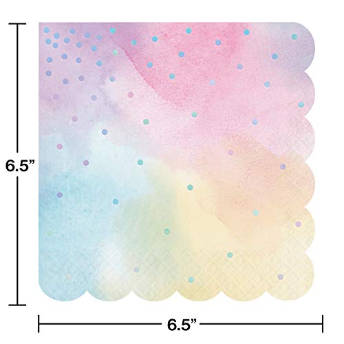 Creative Converting Iridescent Luncheon Napkin, Shaped, 0.055X12.75X12.875Inc