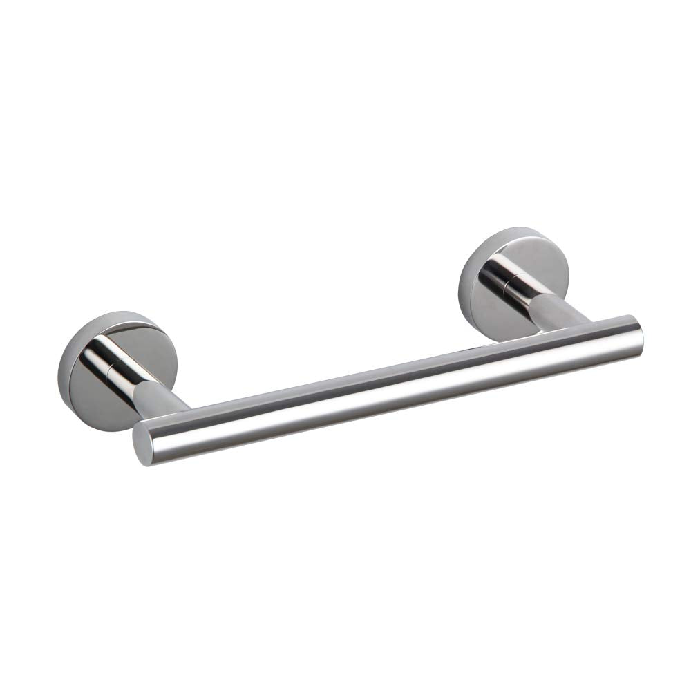 Gerz 9-Inch Bathroom Towel Bar Stainless Steel Bath Towel Rack Contemporary Style Wall Mount, Polished Finish