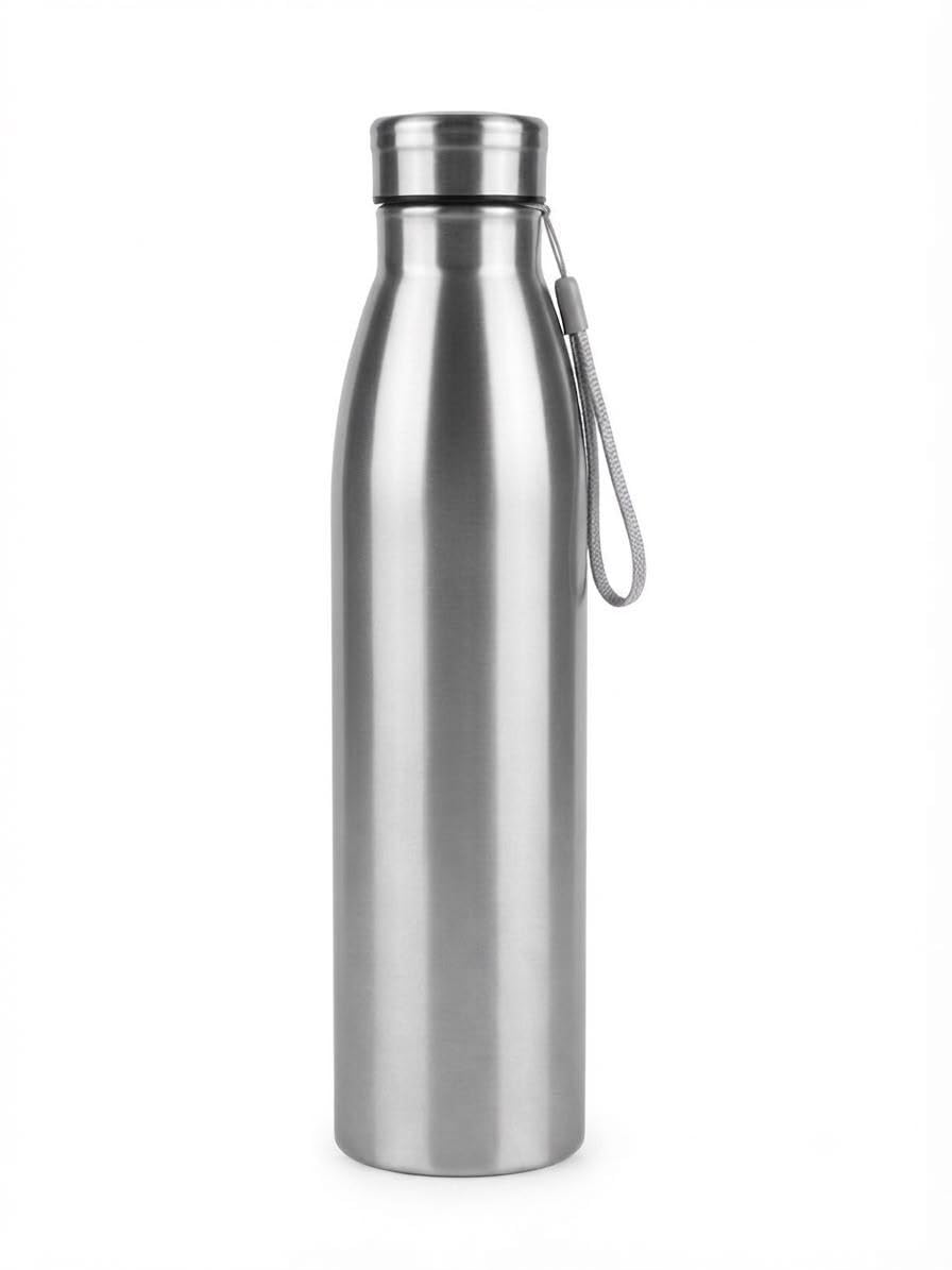 Eleyta Stainless Steel Water Bottle 1 Litre | Single Wall LeakProof Sports & Fridge Bottle | BpaFree Reusable Drinking Bottle 