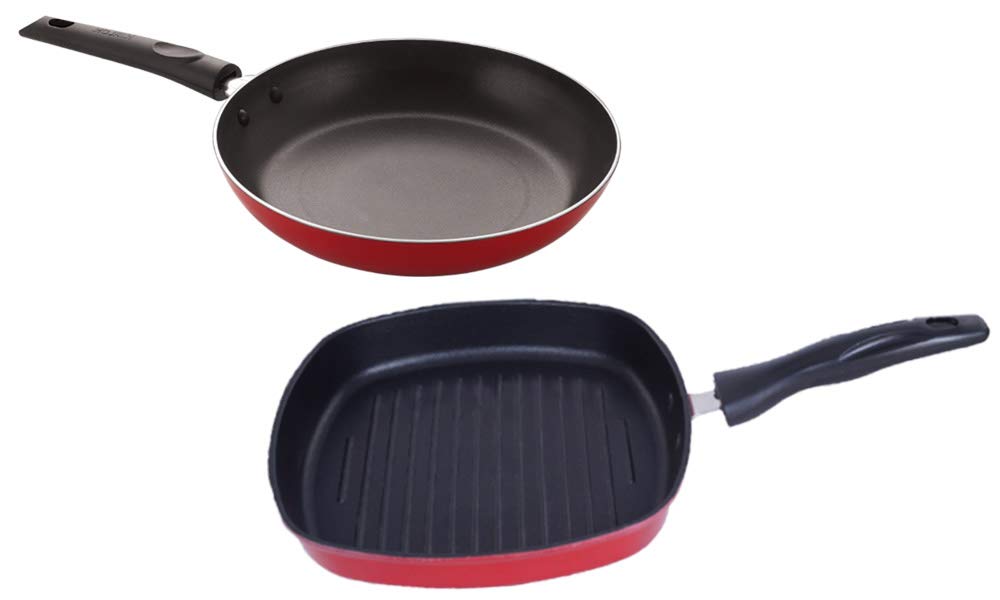 Nirlon Kitchen Pots & Pans Non Stick Cookware Set Of 2 Pieces (2.6Mm_Tp_Gp24)