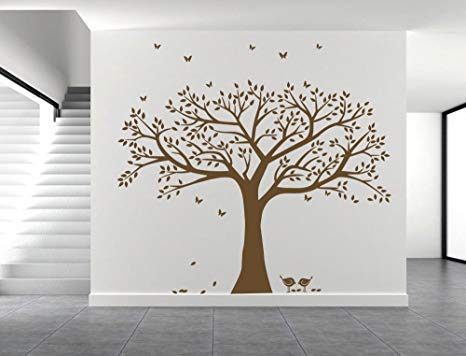 Giant Family Photo Tree Wall Decal Wall Sticker Vinyl Mural Art For Home Decor Room Decor (Brown)