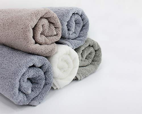 SONGWOL Hotel Collection Premium Large Face Towels (Set of 4)  20 X 40 inch  470 GSM  Absorbent Combed Cotton Fabric  Cross Hemmed  Made in Korea (4 Color Mix)