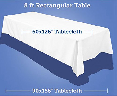 Broward Linens 60'' Wide By 120'' Long Rectangular Polyester Poplin Tablecloth, Navy Blue