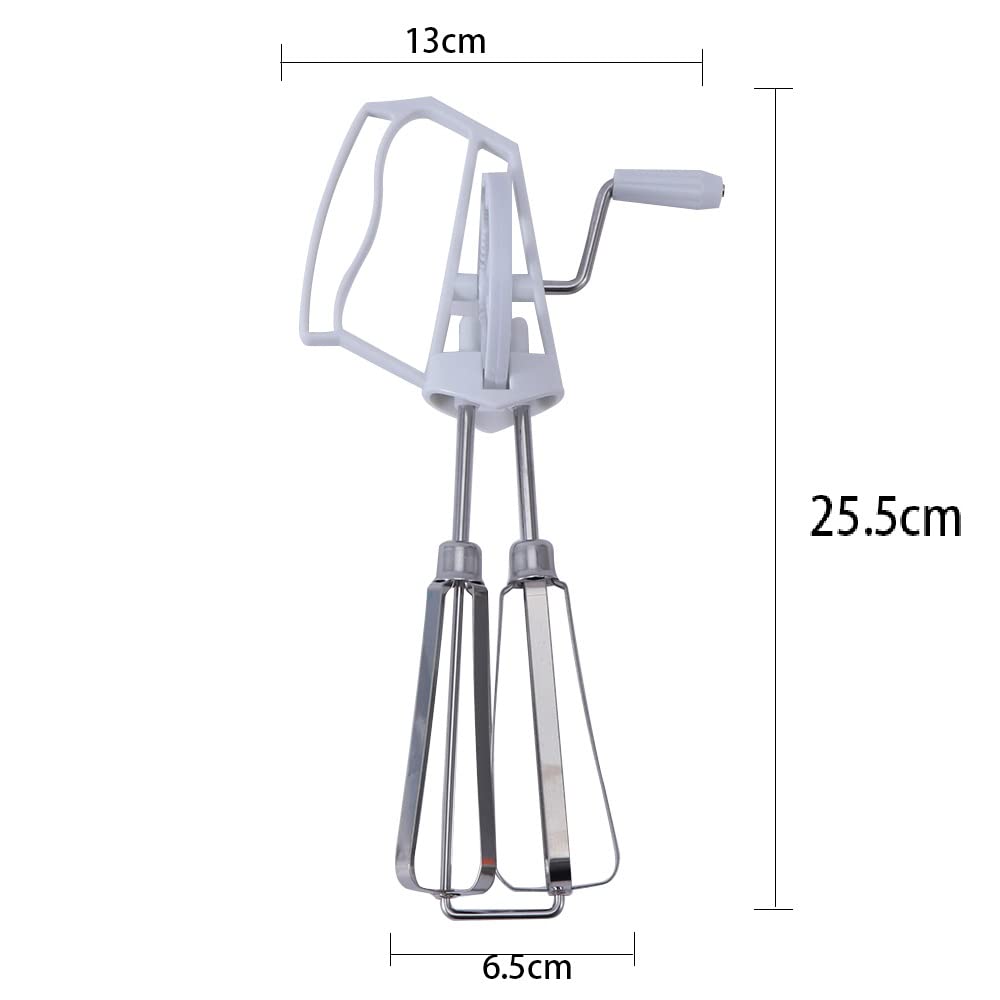 Leadigol Stainless Steel Rotary Manual Hand Whisk Egg Beater, Rotary Egg Beater Whisk Egg Beater Mixer Blender Kitchen Cooking T