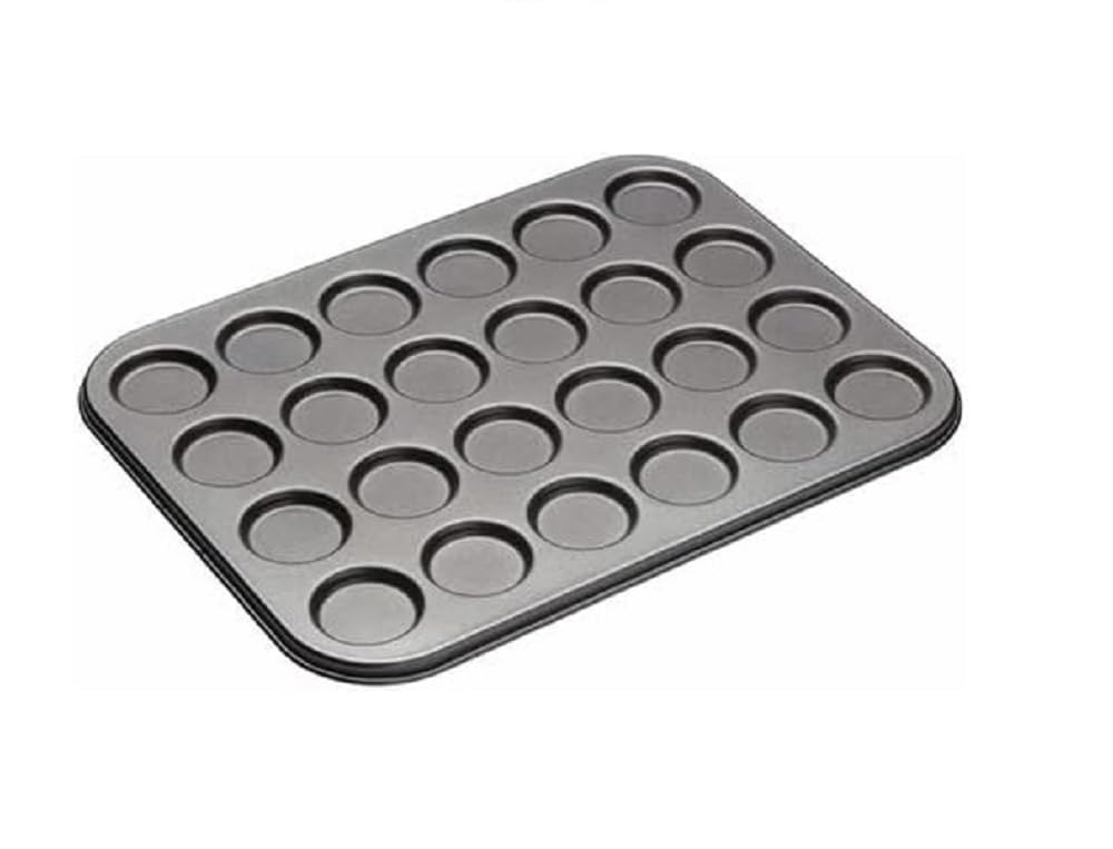 Masterclass Kcmchb82 Macaron Baking Tray/Whoopie Pie Tin With Pfoa Non Stick, 24 Holes, Robust 1 Mm Carbon Steel, 35 X 27 Cm, Gr