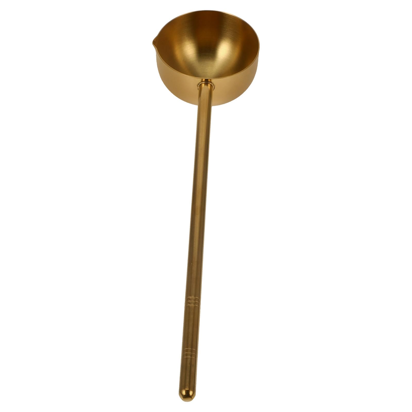 OSOLADY Stainless Steel Soup Ladle 80ml Long Handle Multipurpose Kitchen Gadget Oil Heating Spoon for Household Cooking and Serv
